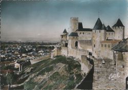 Château Comtal and Town, Carcassonne Postcard