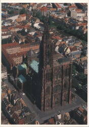 Strasbourg Cathedral (13th Century) Aerial View Postcard