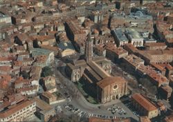 Aerial View of Toulouse and Basilica Saint-Sernin Postcard
