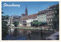 Strasbourg: Cathedral and River View from Bridge Postcard