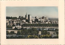 Avignon Panorama, Palais des Papes and Pont Saint-Bénézet Postcard