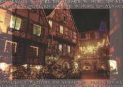 Christmas Lights in Strasbourg, Alsace Postcard