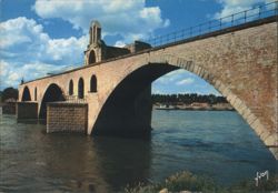 Pont Saint-Bénézet over the Rhône in Avignon Postcard