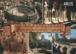 Arles, Roman Arena and Historical Landmarks Postcard