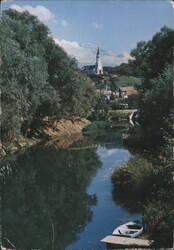 Church of La Visitation and River, Annecy Postcard