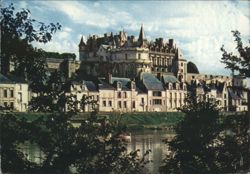 Château d'Amboise and Loire River Postcard