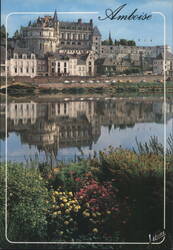 Château d'Amboise and Loire River Reflection Postcard