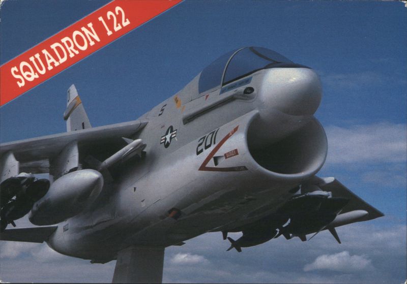 A-7E Corsair Jet, Attack Squadron 122 Lemoore California