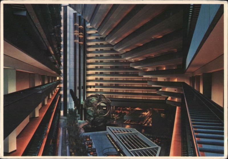 Hyatt Regency Hotel Lobby Panorama, San Francisco California
