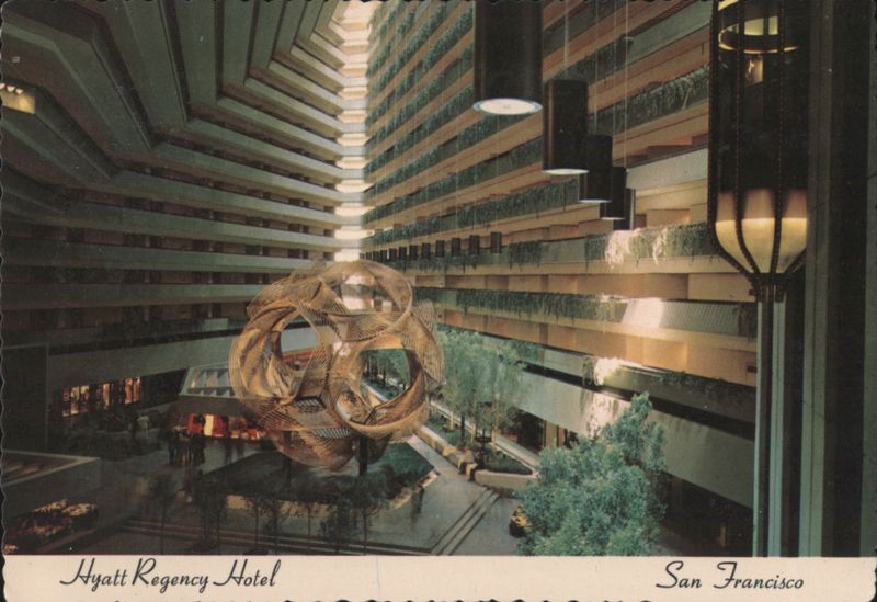 Hyatt Regency Hotel Atrium with 'Eclipse' Sculpture San Francisco California
