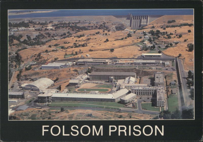 Folsom Prison and Folsom Dam Aerial View California