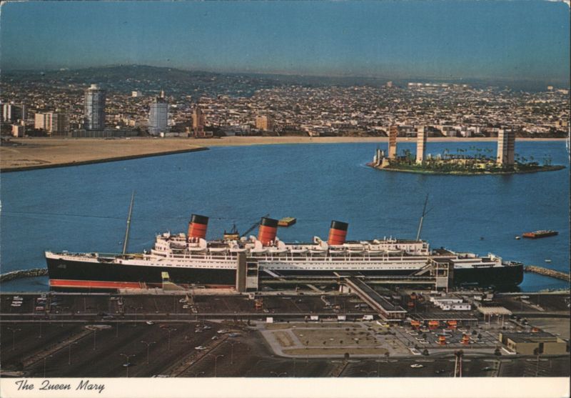 The Queen Mary in Long Beach, California Kopec Photo Taken From Goodyear Airship