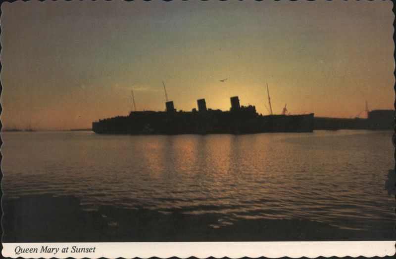 Queen Mary at Sunset Long Beach California Tom Witherspoon