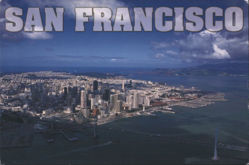 San Francisco Aerial View of City and Bay California