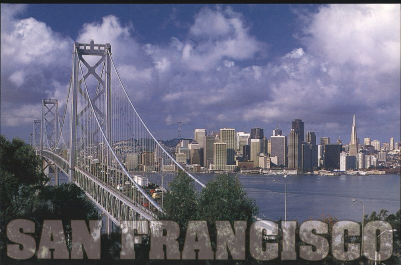 San Francisco-Oakland Bay Bridge with City Skyline California
