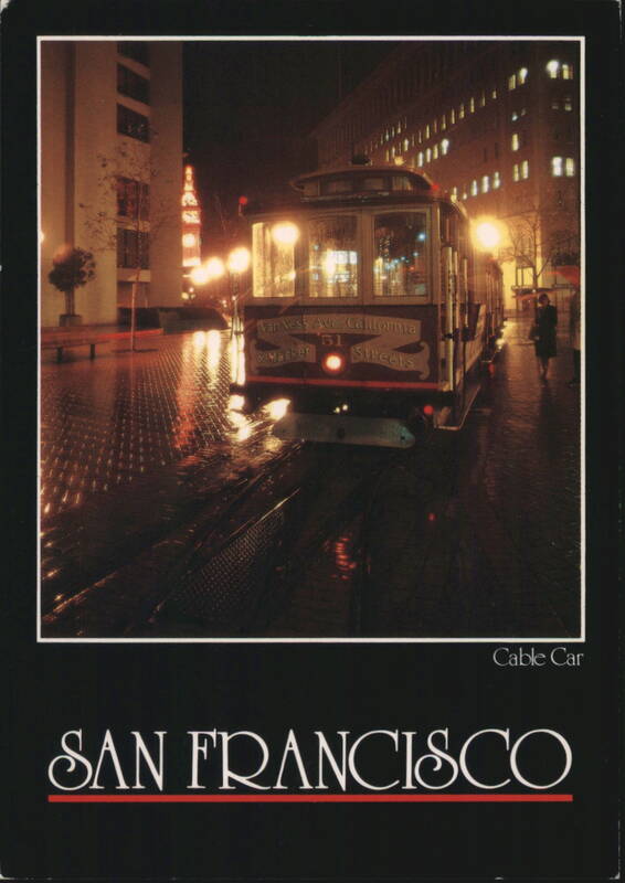 San Francisco Cable Car at Night California RICHARD STACKS