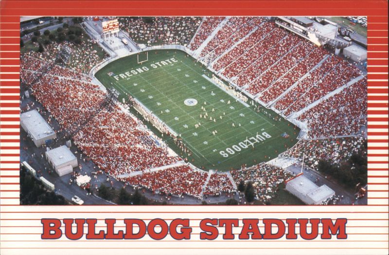 Bulldog Stadium - Fresno State University Aerial View California
