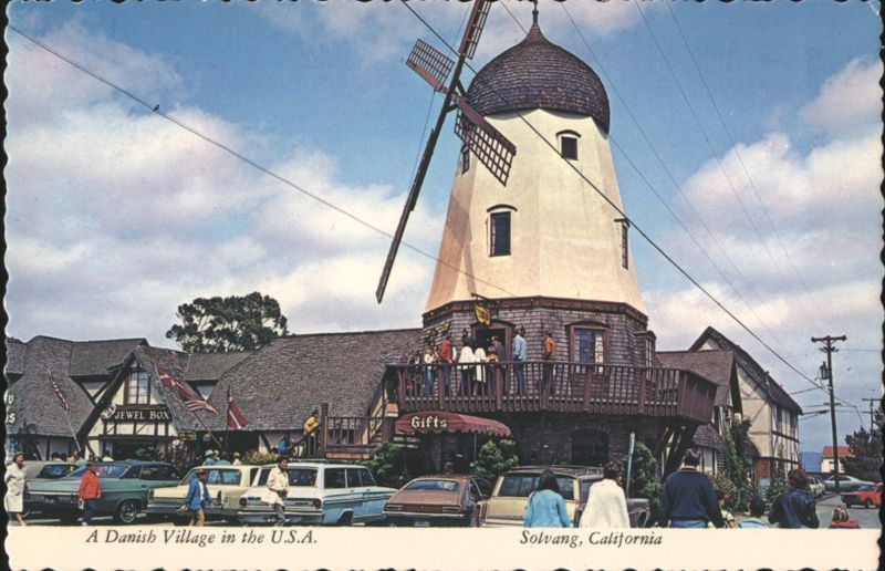 Windmill Building in A Danish Village, Solvang California