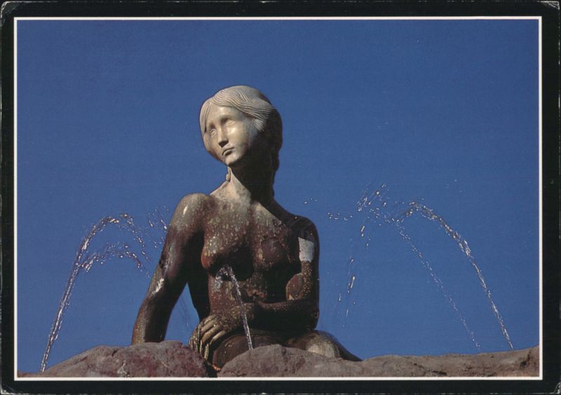 Close-up of the Little Mermaid in Solvang, CA California