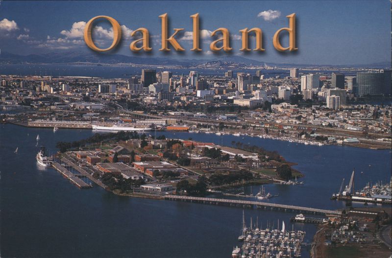 Aerial View of Oakland with Government Island California