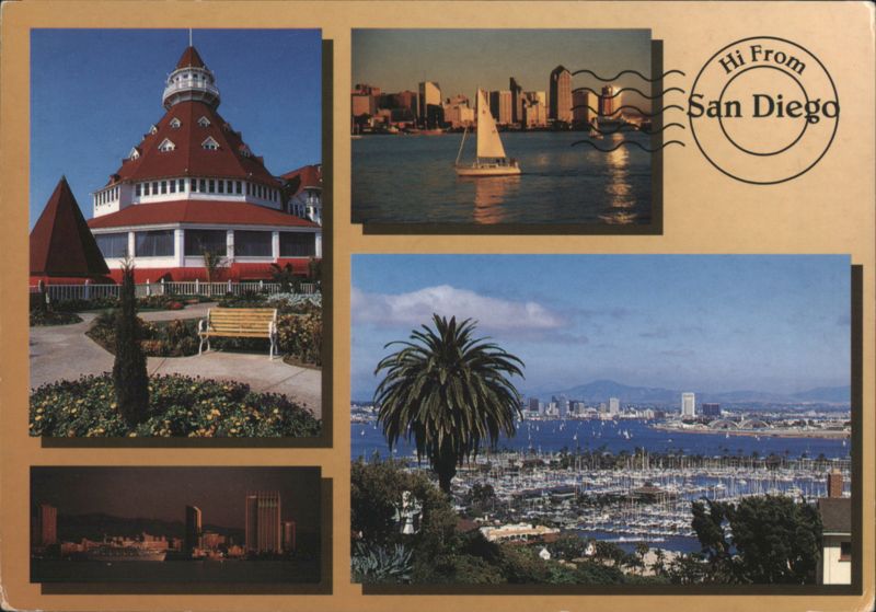 San Diego Views: Hotel del Coronado, Harbor, & City Skyline California