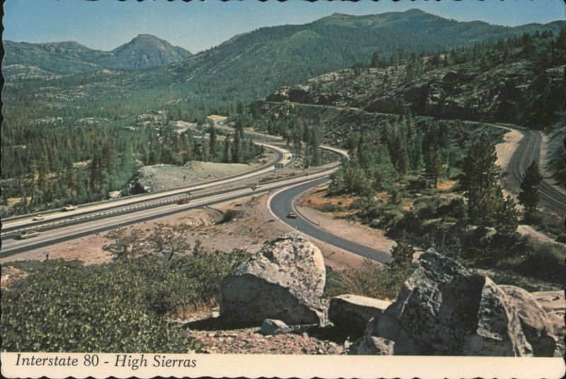 Interstate 80 - High Sierras Mountain Road Nevada City California