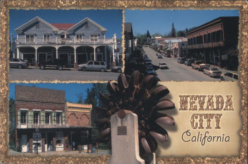 Nevada City, California - Street Scenes and Pelton Wheel