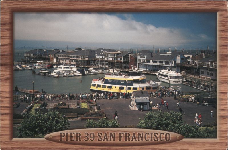 Pier 39 San Francisco with Boats and View of Bay California