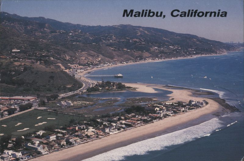 Aerial View of Malibu Colony and Pier California Jeffrey Stanton