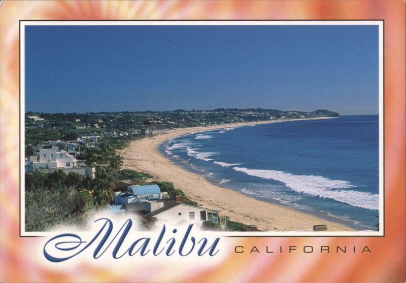Malibu Beach and Coastline with Point Dume in Distance California