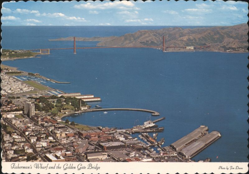 Fisherman's Wharf and the Golden Gate Bridge San Francisco California