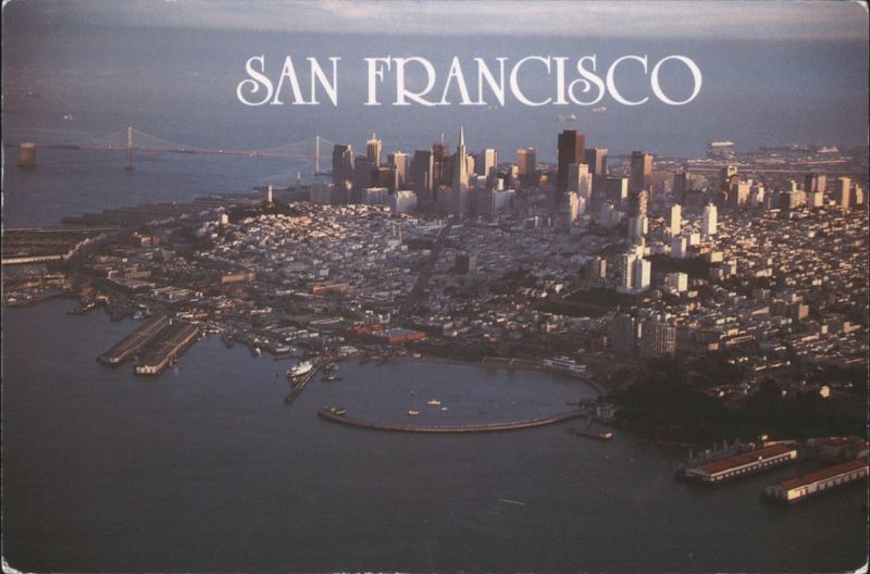 Aerial View of San Francisco with Fisherman's Wharf California