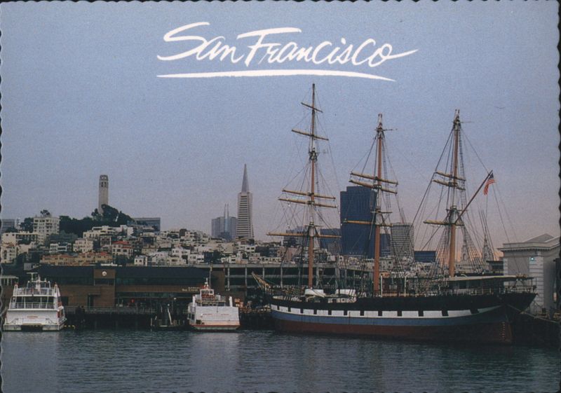 San Francisco Waterfront with Tall Ship Balclutha California