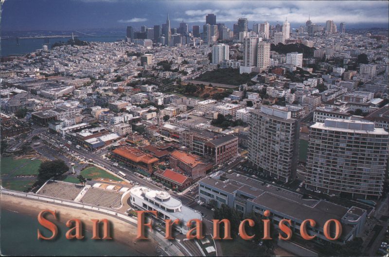 Aerial View of San Francisco and Ghirardelli Square California