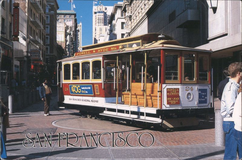 San Francisco Cable Car at Powell and Market Streets California