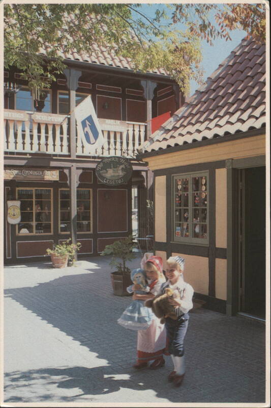 Children in Danish Attire at Solvang Village Toy Shop California