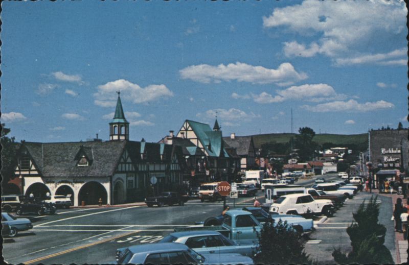 Street View of Danish-Style Architecture in Solvang, CA California