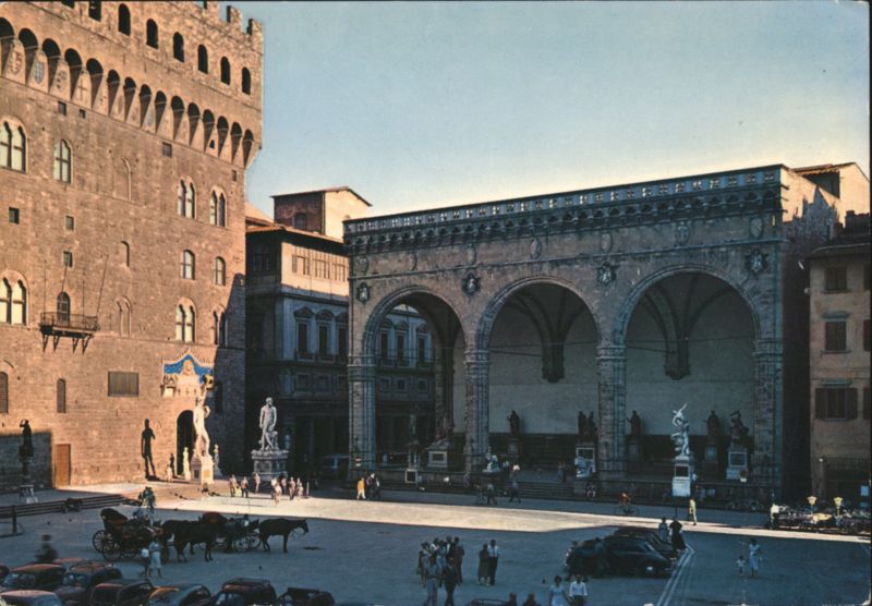 Piazza della Signoria and Loggia dei Lanzi, Florence Firenze Italy