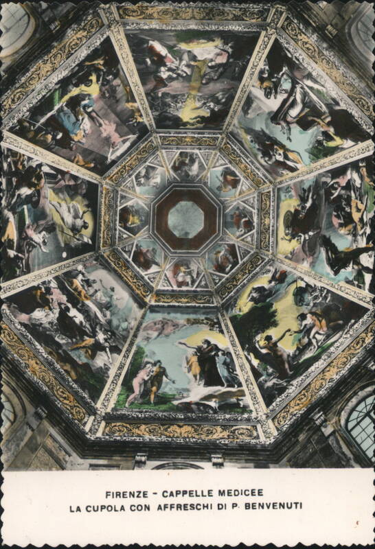 Medici Chapels Dome with Frescoes by P. Benvenuti Florence Italy