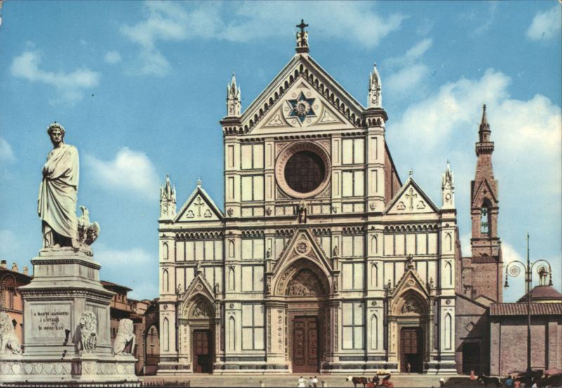 Florence: Basilica of Santa Croce and Dante Alighieri Monument Italy