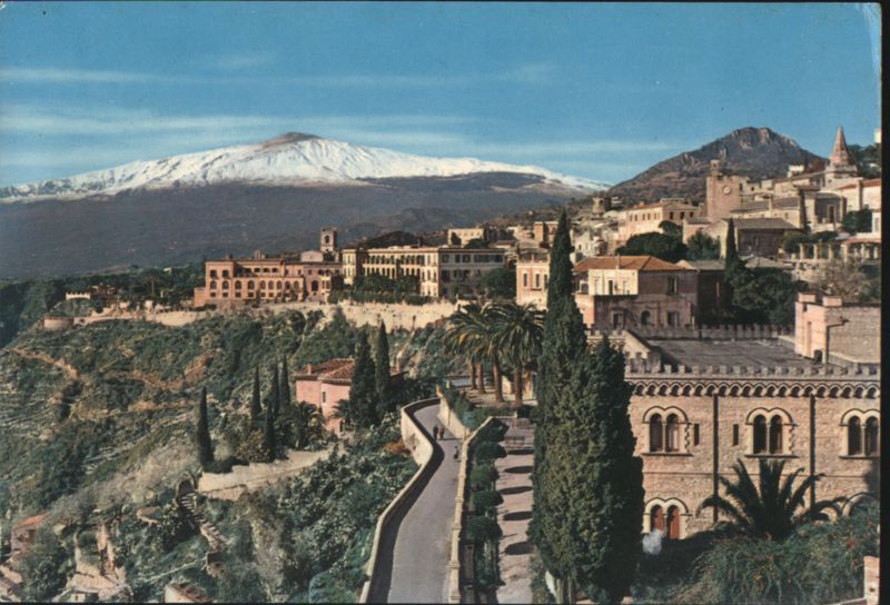 Taormina Panorama with Mount Etna and S. Domenico Italy