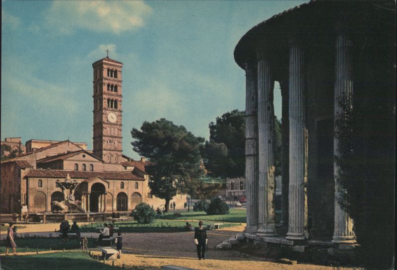 Rome - Temple of Vesta & Santa Maria in Cosmedin Church Italy