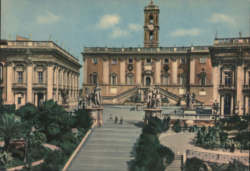 Piazza del Campidoglio with Cordonata Staircase Rome Italy