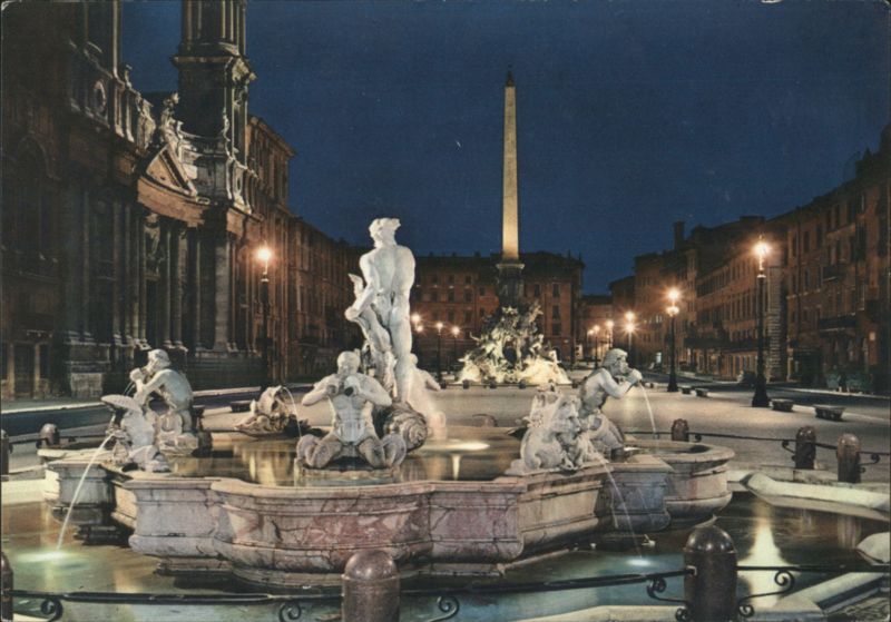 Piazza Navona at Night, Rome Italy