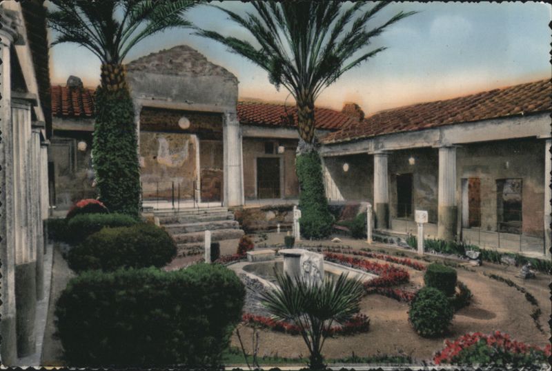 Pompeii - House of Golden-loves Courtyard Italy