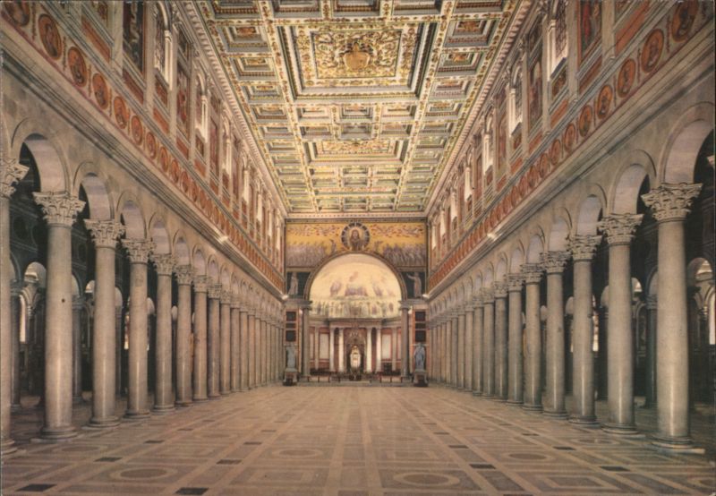 Interior of Basilica of St. Paul, Rome Italy