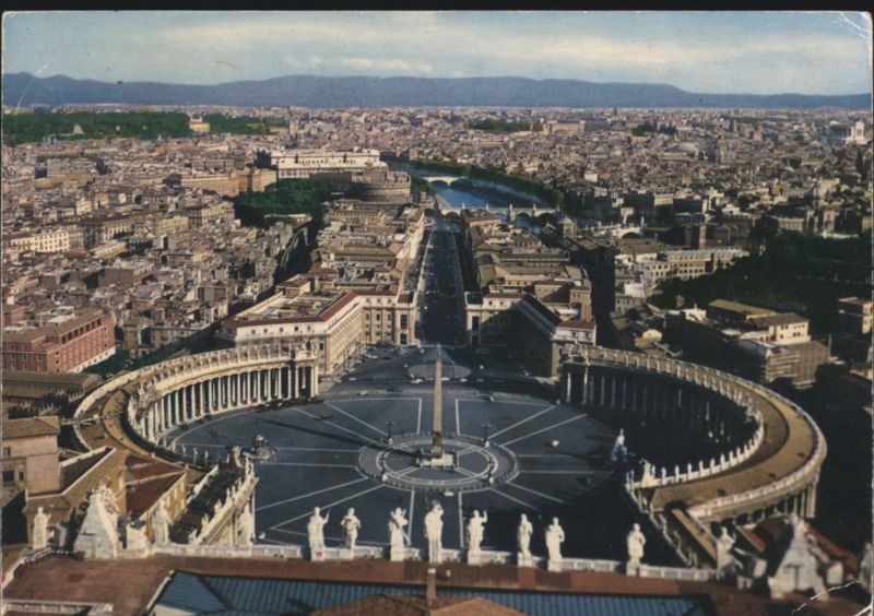 St. Peter's Square, Vatican City - Aerial View Rome Italy