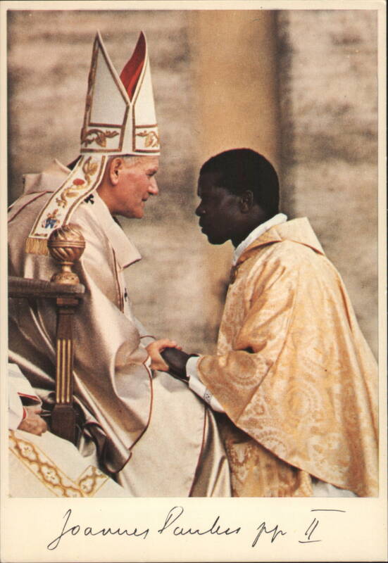Pope John Paul II with Young Man MARI Religious