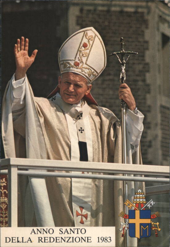 Pope John Paul II during Holy Year of Redemption 1983 Italy