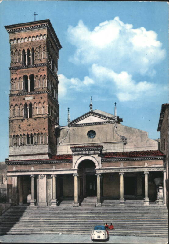 Terracina Cathedral with Bell Tower, Built 1200 Italy